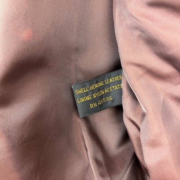 Vintage Fantastic International Leather Cargo Bomber Jacket Men L Aviator Cognac - Picture 16 of 16